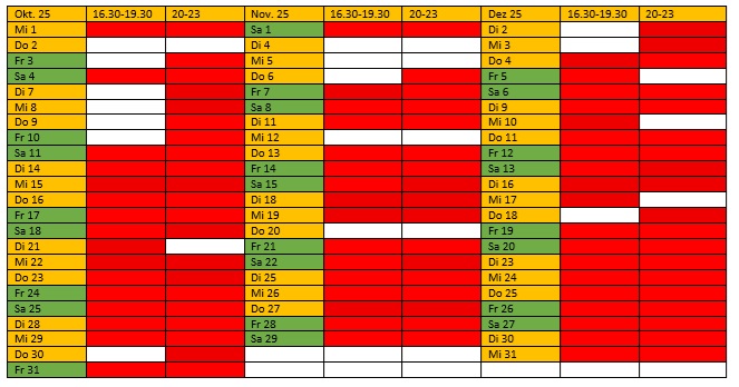 Kegelbahntermine KD Opladen