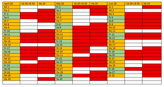 Kegelbahntermine KD Opladen