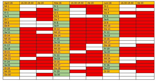 Kegelbahntermine KD Opladen