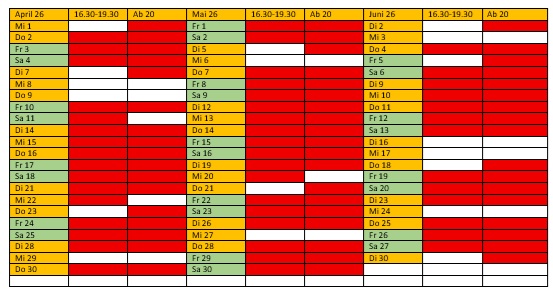 Kegelbahntermine KD Opladen