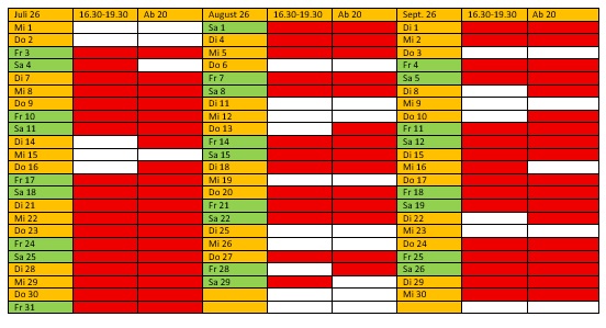 Kegelbahntermine KD Opladen